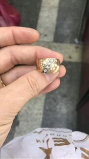 Старо заводское кольцо СССР с бриллиантами
