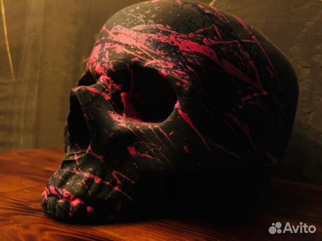 Кашпо череп арт