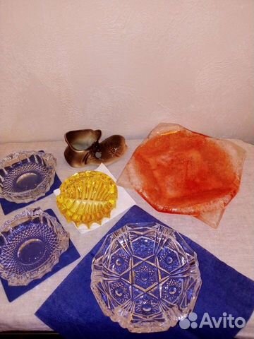 Пепельницы СССР: башмак, хрусталь и др