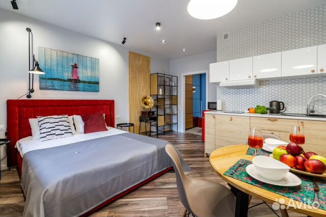 

Квартира-студия, 28 м², 2 кровати