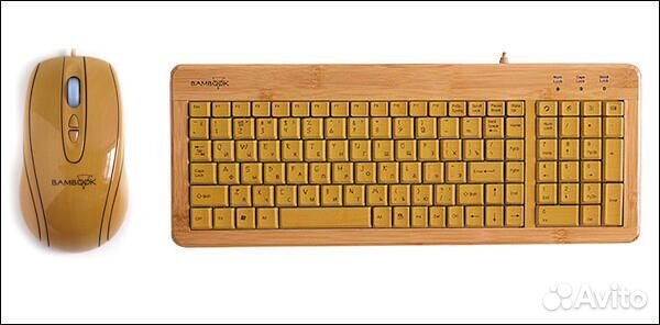 Клавиатура+мышь - bambook (5 шт натур дерево)