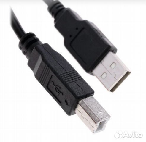 Кабель соединительный USB 2.0 A - USB 2.0 B чёрный