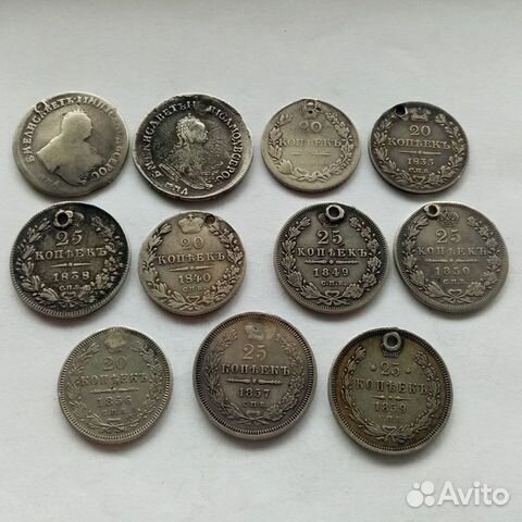 Монеты с монисто, серебро, оригинал