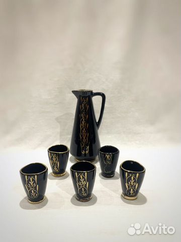 Графин с рюмками СССР. Глина