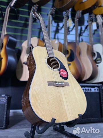 Fender cd-60s акустическая гитара массив