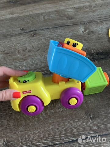 Машинки fisher price и tomy, черепаха каталка