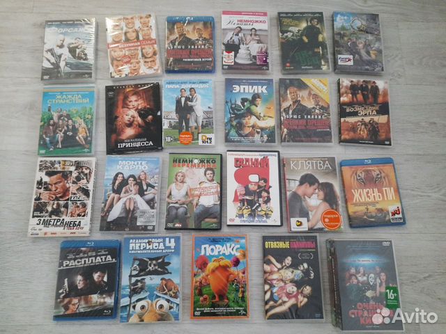DVD Blu-ray диски Новые с фильмами и мультфильмами