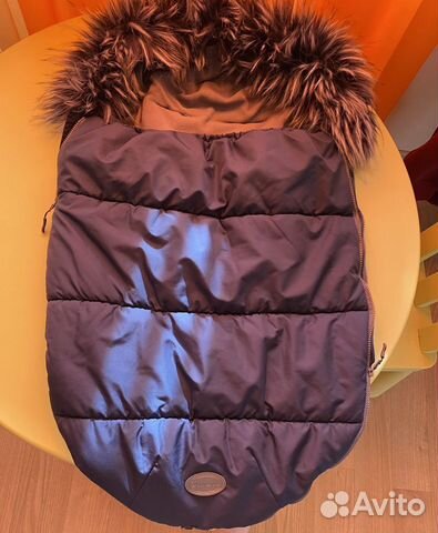 Зимний конверт в коляску с мехом