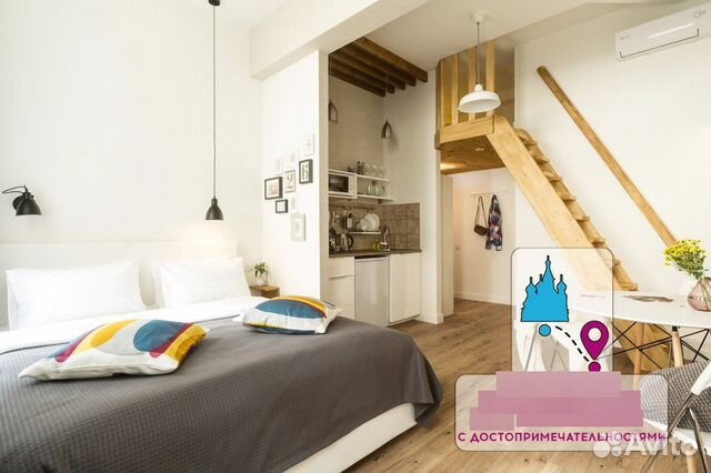 

Квартира-студия, 25 м², 2 кровати
