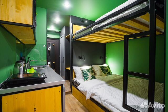 

Квартира-студия, 15 м², 2 кровати