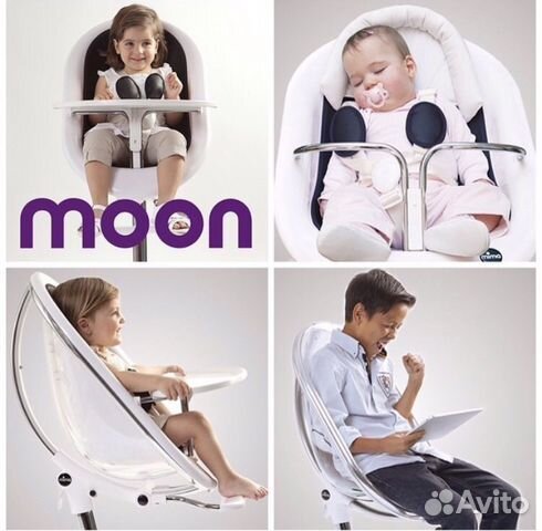 Новый стульчик для кормления Mima Moon белый