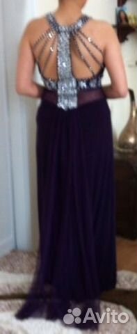Красивое нарядное платье фиолет выпускной свадьба
