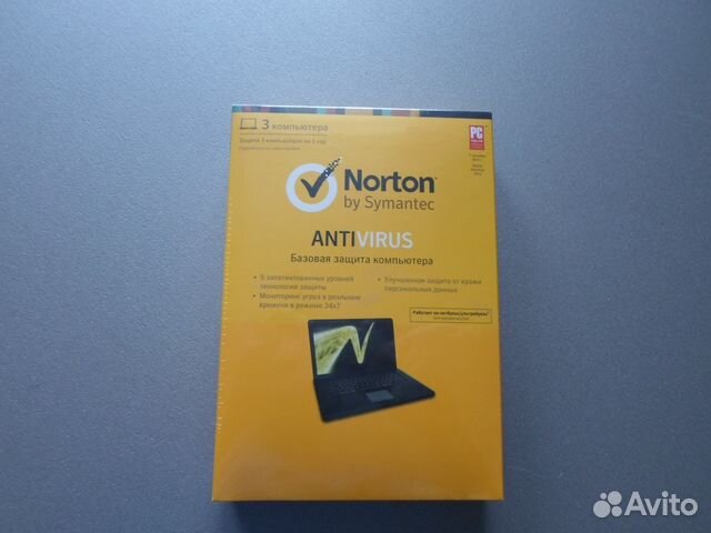 Антивирус Norton Symantec на 3 компа новый