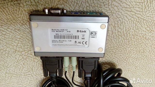 D-Link 2-портовый KVM-переключатель с портами PS2