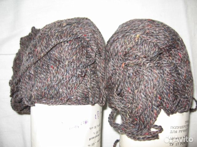 Пряжа СССР п/шерстяная крученая для ручн вязания