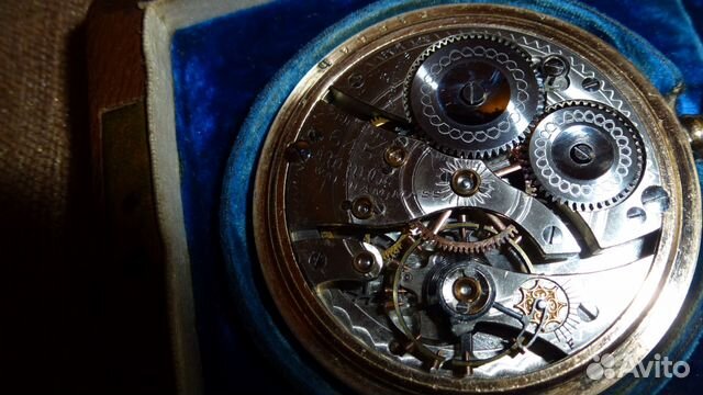 Золотые мужские карманные часы Waltham Золотые мужские карманные часы Waltham