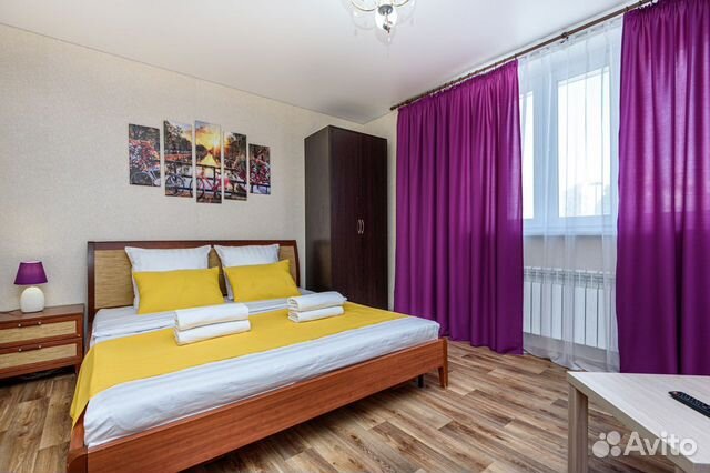

1-к. квартира, 64 м², 2 кровати