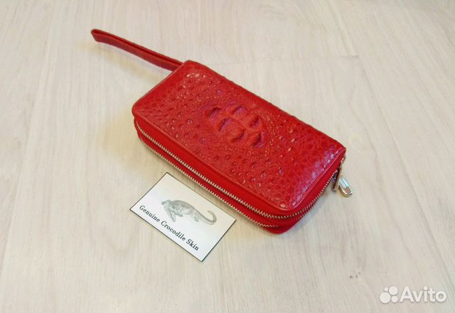 Женский кошелек клатч из кожи крокодила