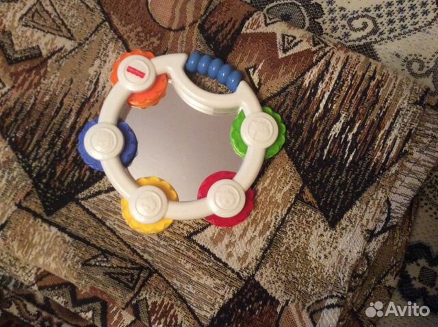 Fisher price бубен с зеркальцем Fisher price бубен с зеркальцем