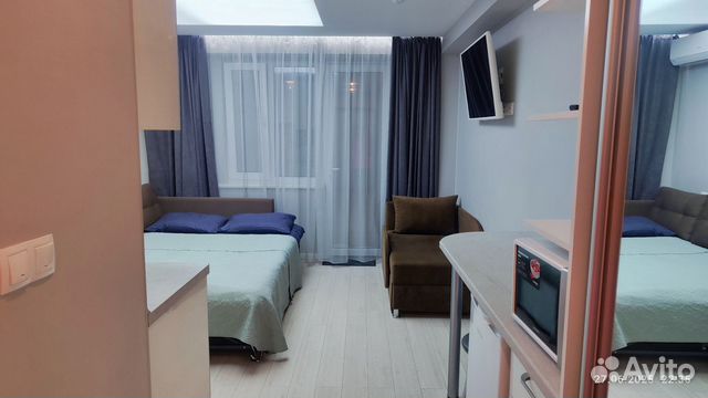 

Квартира-студия, 27 м², 2 кровати