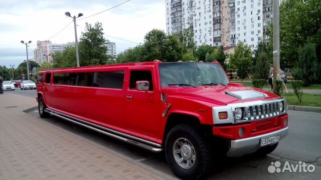 Аренда лимузина Хаммер красного цвета Аренда лимузина Хаммер красного цвета