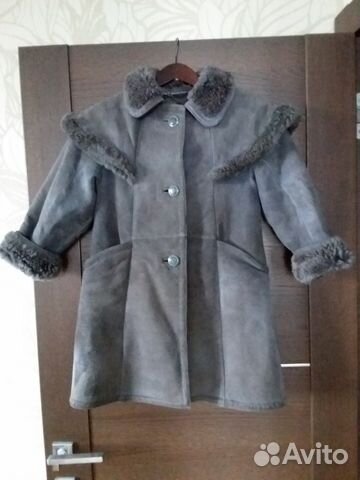 Дубленка из натурального меха, для девочки