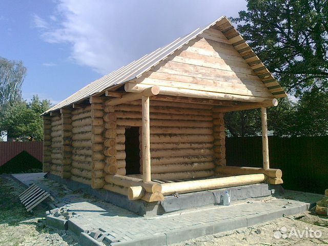 Сруб 6х8+ 2 метра терраса ручная рубка в чашу Сруб 6х8+ 2 метра терраса ручная рубка в чашу