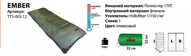 Спальный мешок Totem Ember