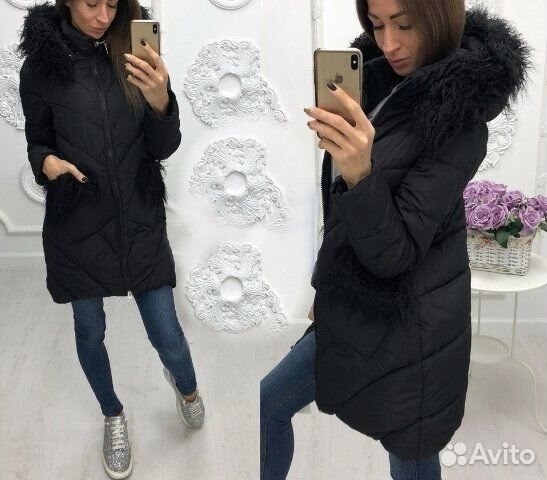 Куртка черная парка пуховик новый женский
