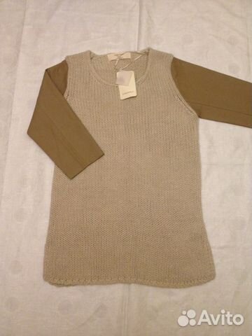 Свитер Zara рукава кожа р. М Свитер Zara рукава кожа р. М