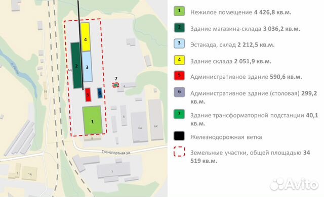 Торгово-складская база 12657.3 м² Транспортная, 8 Торгово-складская база 12657.3 м² Транспортная, 8