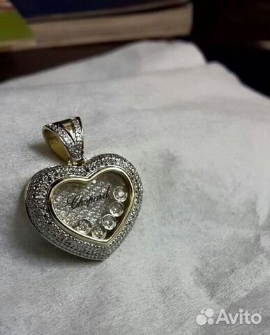 Новый золотой кулон с брил. Chopard 585 пр
