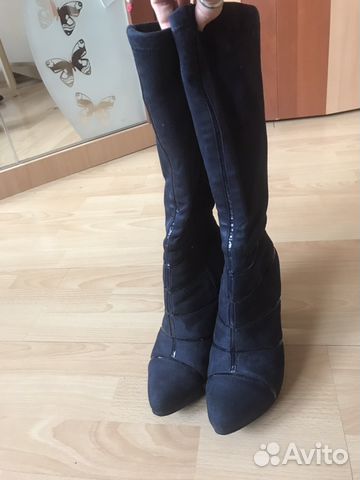 Сапоги на скрытой платформе 37