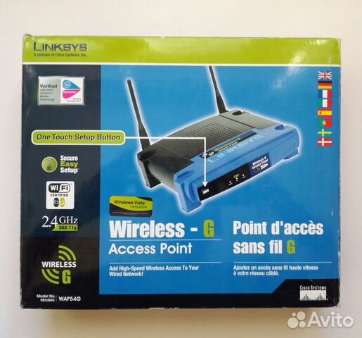 Точка доступа Linksys WAP54G