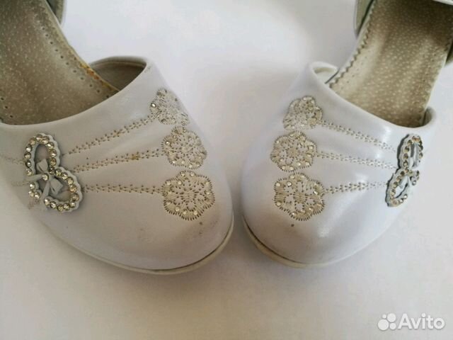 Туфли детские белые для девочки (р.30)
