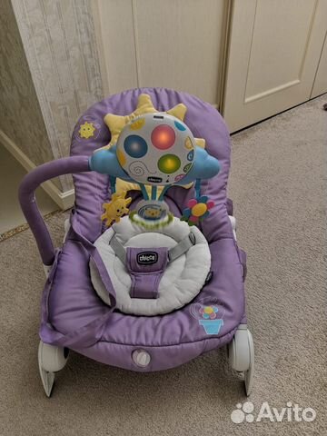 Шезлонг Кресло качалка chicco balloon baby с вибра