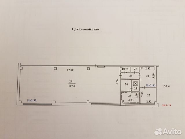 Помещение свободного назначения, 153.4 м² Помещение свободного назначения, 153.4 м²