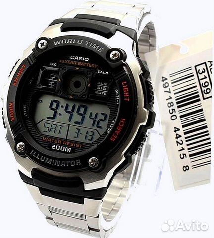Новые мужские часы Casio Illuminator AE-2000WD-1A Новые мужские часы Casio Illuminator AE-2000WD-1A