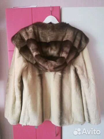 Шуба из бобрика с норкой