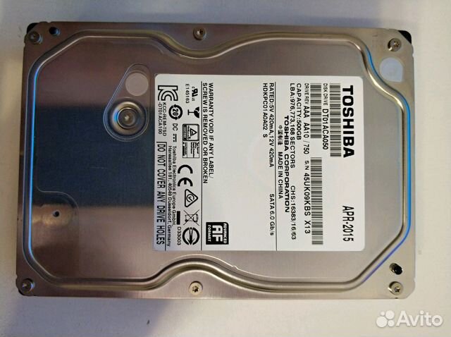 Жёсткий диск Toshiba 500gb