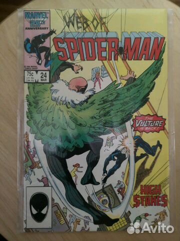 Оригинальный, Комикс Spider-man #24 1987год Оригинальный, Комикс Spider-man #24 1987год
