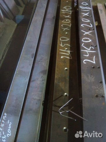 Нож на челюсть вместо зубьев JCB 4 CX 2450х20х210 Нож на челюсть вместо зубьев JCB 4 CX 2450х20х210