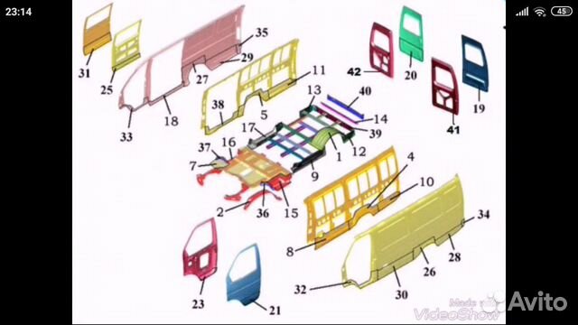 Жестянка газель схема