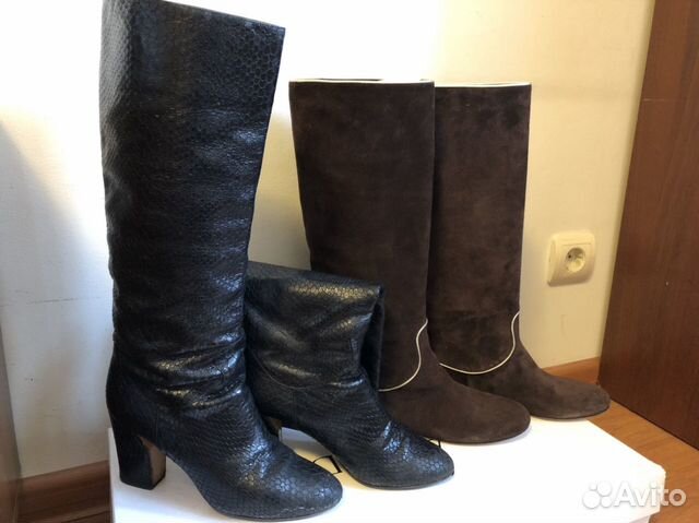 Сапоги новые 37,5 замша /кожа casadei Сапоги новые 37,5 замша /кожа casadei