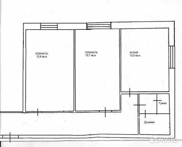 2-к квартира, 55 м², 2/5 эт. 2-к квартира, 55 м², 2/5 эт.