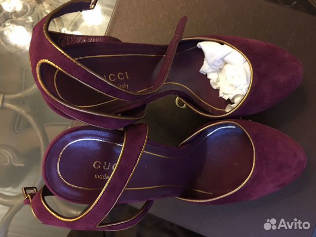 Замшевые босоножки- туфли Gucci Замшевые босоножки- туфли Gucci