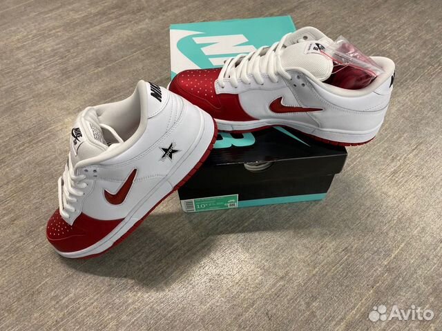 nike supreme red and white