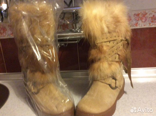 Новые жен сапоги с мехом в середине очень тёплые Г