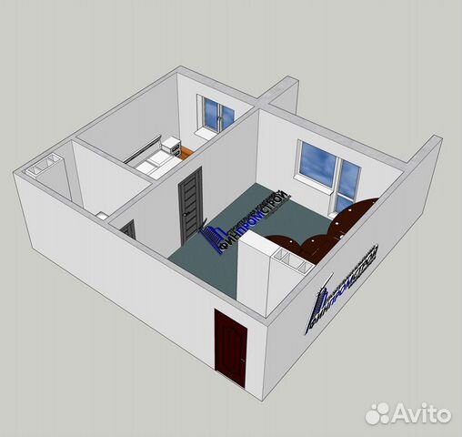 2-к квартира, 40.8 м², 4/10 эт.