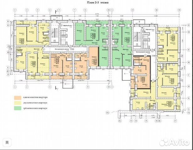 2-к квартира, 59.3 м², 8/14 эт.